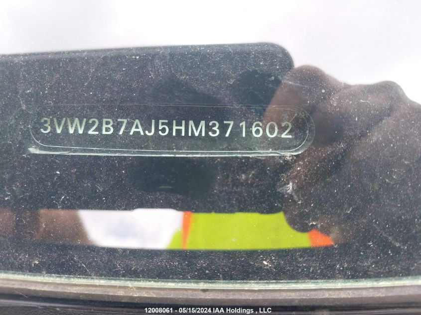 2017 Volkswagen Jetta Sedan VIN: 3VW2B7AJ5HM371602 Lot: 12008061