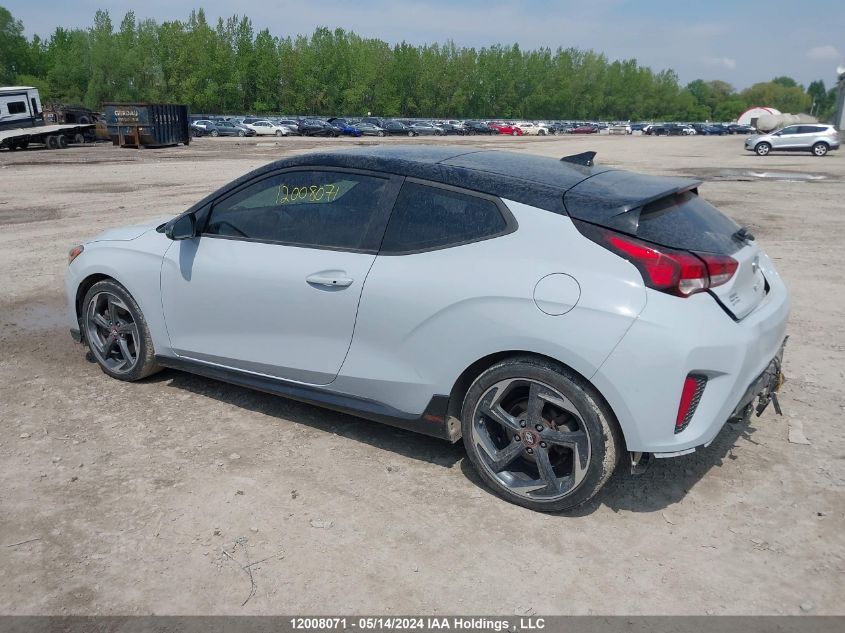2019 Hyundai Veloster Turbo/Turbo R-Spec/Turbo VIN: KMHTK6AB7KU008080 Lot: 12008071