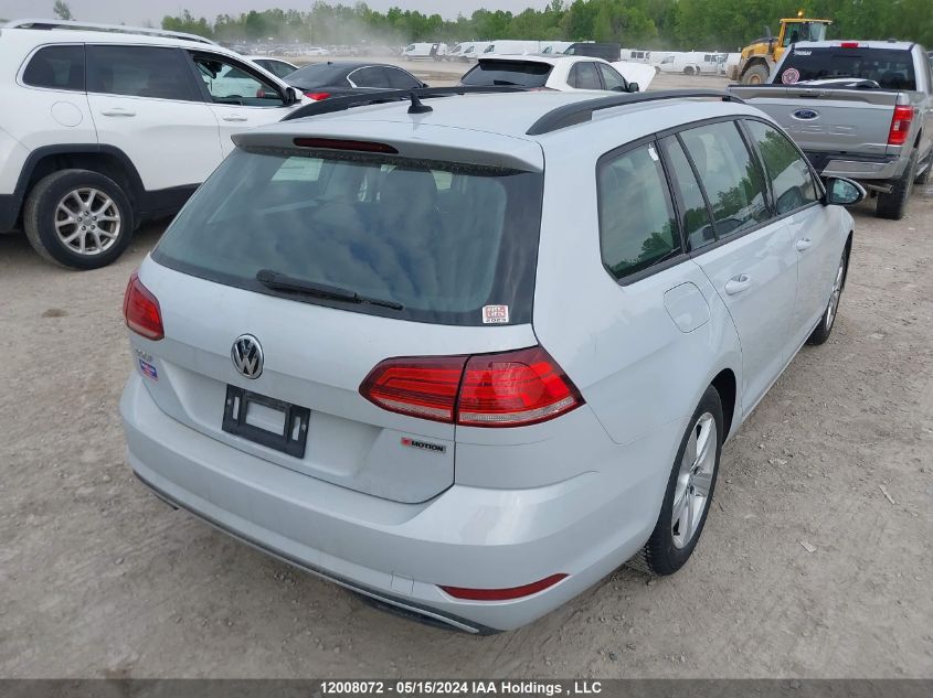 2019 Volkswagen Golf Sportwagen VIN: 3VW117AU8KM509701 Lot: 12008072