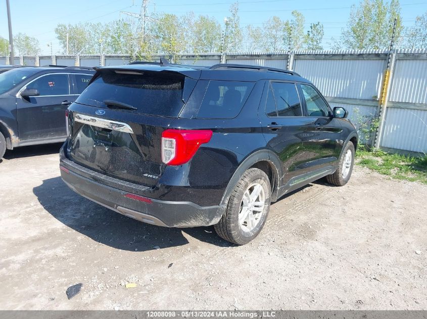 2022 Ford Explorer Xlt VIN: 1FMSK8DHXNGB03342 Lot: 12008098