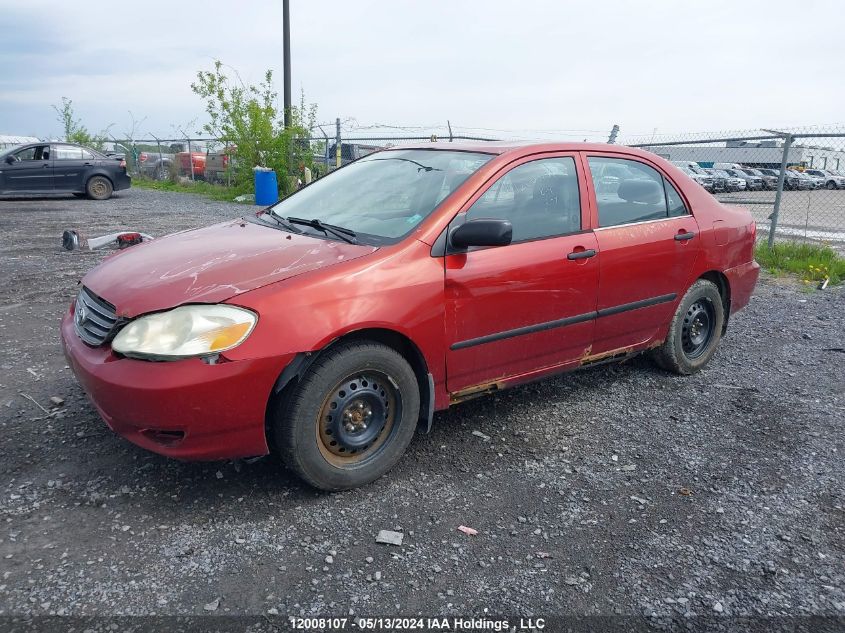 2003 Toyota Corolla VIN: 2T1BR32E43C750505 Lot: 12008107