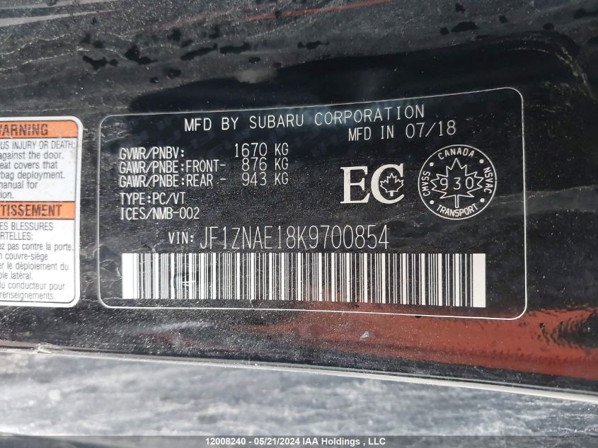 2019 Toyota 86 Trd Special Edition VIN: JF1ZNAE18K9700854 Lot: 12008240