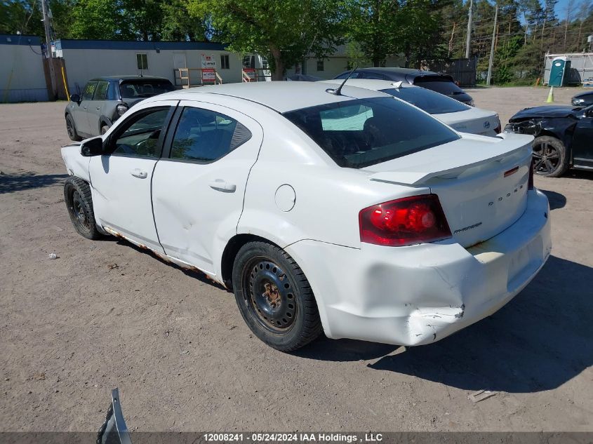 2012 Dodge Avenger Sxt VIN: 1C3CDZCB5CN133190 Lot: 12008241