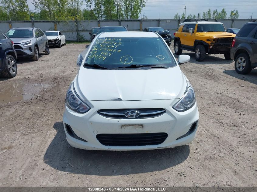 2016 Hyundai Accent VIN: KMHCT5AE7GU259823 Lot: 12008243