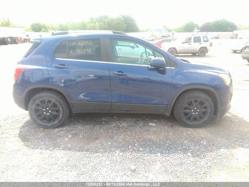 2015 Chevrolet Trax 2Lt VIN: 3GNCJMSB8FL192898 Lot: 12008252