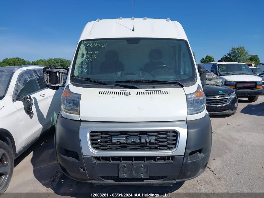 2019 Ram Promaster 2500 2500 High VIN: 3C6TRVDG7KE537585 Lot: 12008281