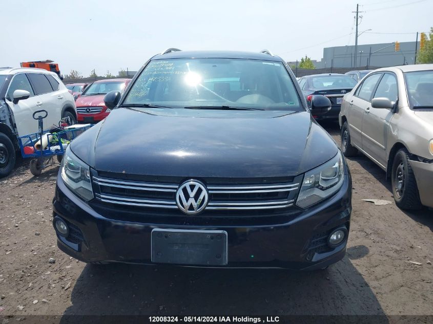 2012 Volkswagen Tiguan S/Se/Sel VIN: WVGBV7AX9CW570283 Lot: 12008324