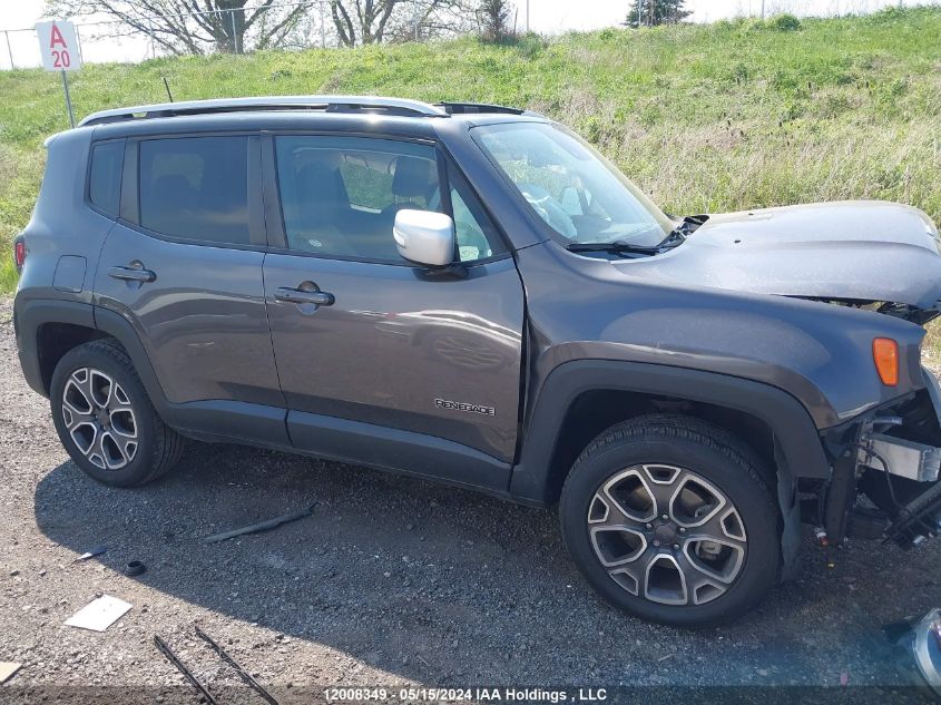 2018 Jeep Renegade Limited VIN: ZACCJBDB6JPH57448 Lot: 12008349