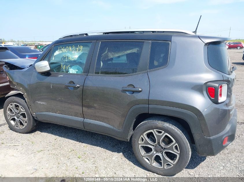 2018 Jeep Renegade Limited VIN: ZACCJBDB6JPH57448 Lot: 12008349