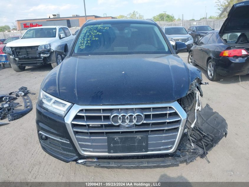 2019 Audi Q5 VIN: WA1CNAFY8K2143684 Lot: 12008431