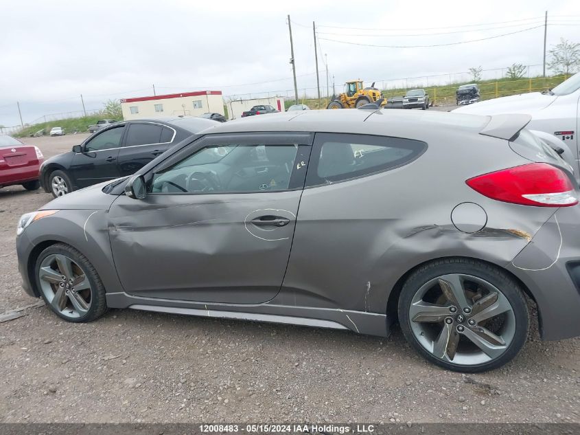 2015 Hyundai Veloster Turbo VIN: KMHTC6AE2FU217225 Lot: 12008483
