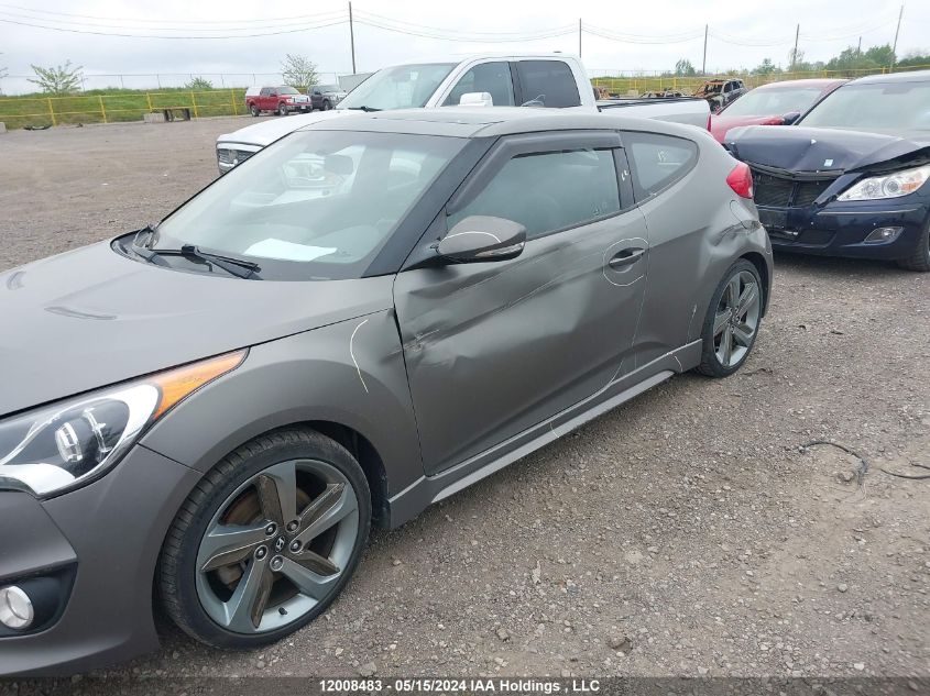 2015 Hyundai Veloster Turbo VIN: KMHTC6AE2FU217225 Lot: 12008483