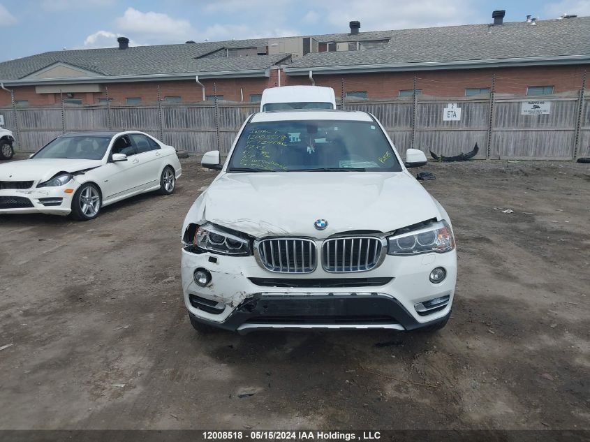 2017 BMW X3 2.8I VIN: 5UXWX9C36H0T24046 Lot: 12008518