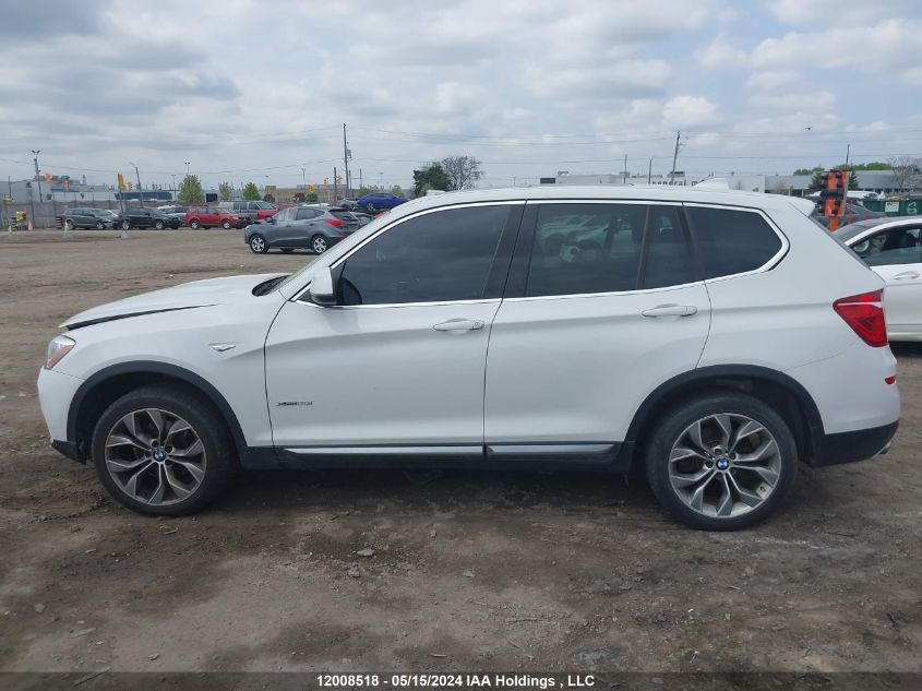 2017 BMW X3 2.8I VIN: 5UXWX9C36H0T24046 Lot: 12008518