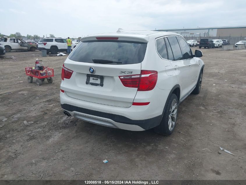 2017 BMW X3 2.8I VIN: 5UXWX9C36H0T24046 Lot: 12008518