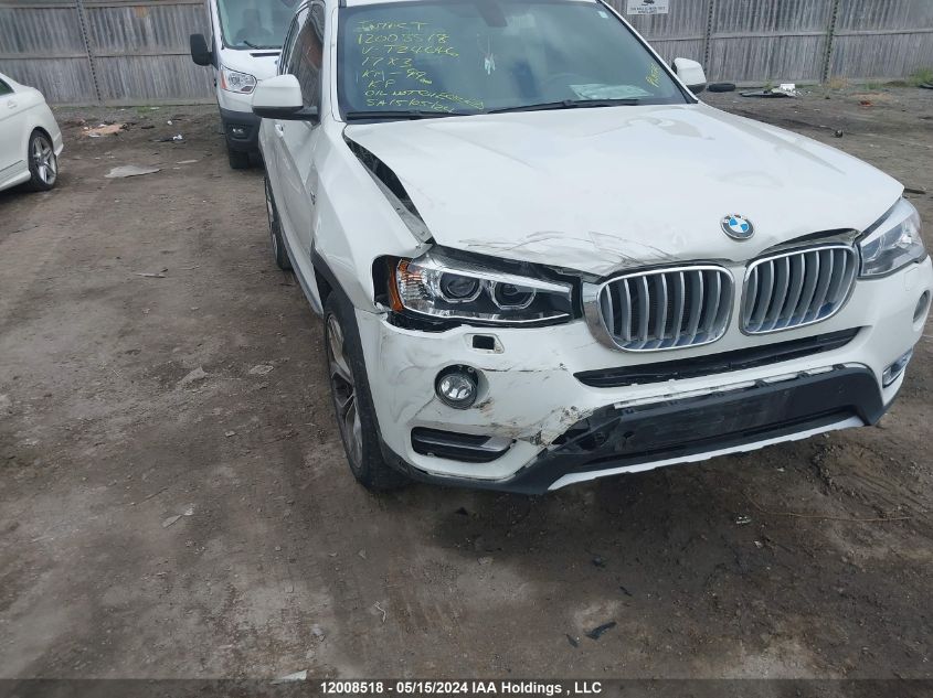 2017 BMW X3 2.8I VIN: 5UXWX9C36H0T24046 Lot: 12008518