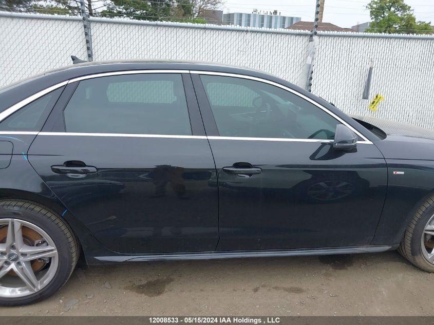 2020 Audi A4 VIN: WAUENAF40LA043644 Lot: 12008533