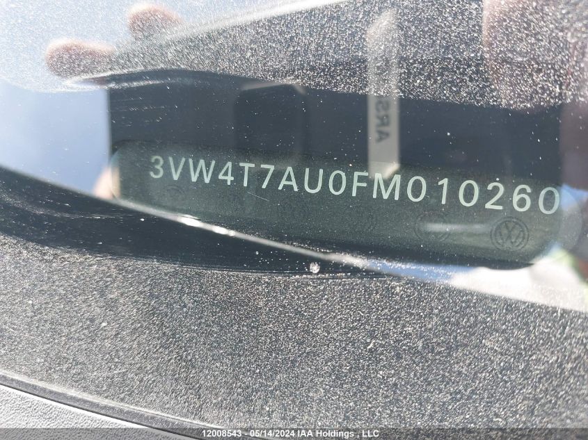 2015 Volkswagen Golf Gti VIN: 3VW4T7AU0FM010260 Lot: 12008543