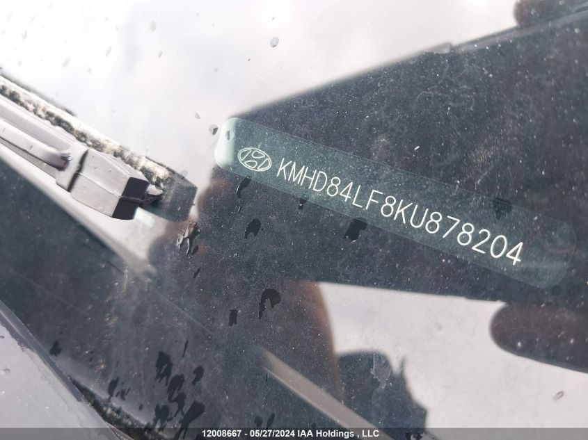 2019 Hyundai Elantra Preferred VIN: KMHD84LF8KU878204 Lot: 12008667