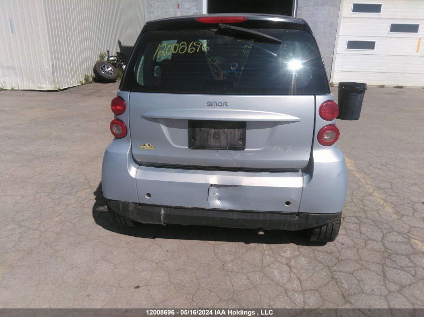 2008 Smart Fortwo Pure/Passion VIN: WMEEJ31X78K166629 Lot: 12008696