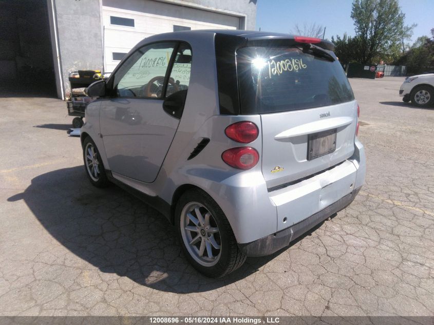 2008 Smart Fortwo Pure/Passion VIN: WMEEJ31X78K166629 Lot: 12008696