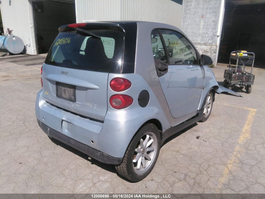 2008 Smart Fortwo Pure/Passion VIN: WMEEJ31X78K166629 Lot: 12008696