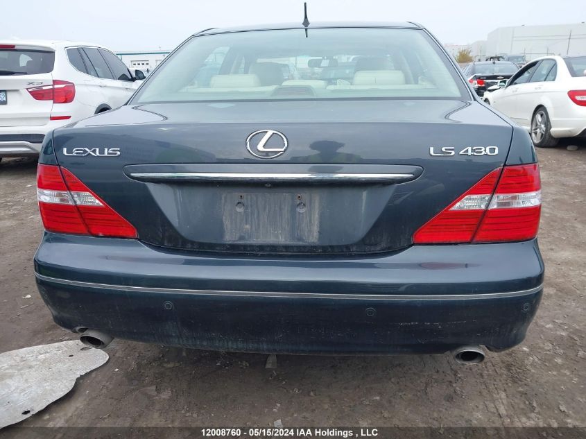 2006 Lexus Ls 430 VIN: JTHBN36F365037416 Lot: 12008760