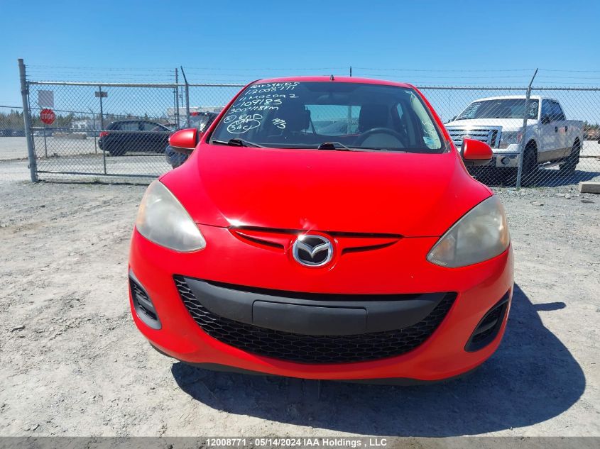 2011 Mazda Mazda2 VIN: JM1DE1HY3B0109185 Lot: 12008771