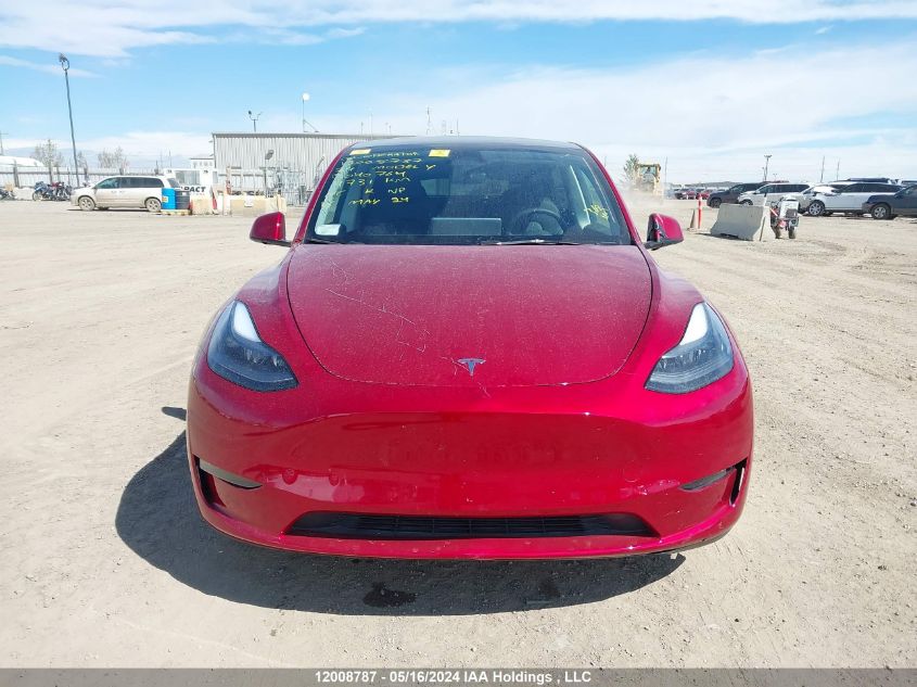 2024 Tesla Model Y VIN: 7SAYGDEE5RF040764 Lot: 12008787