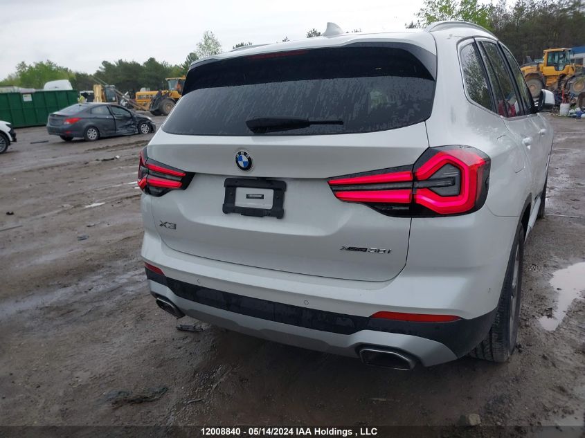 2022 BMW X3 3.0I VIN: 5UX53DP09N9K48579 Lot: 12008840