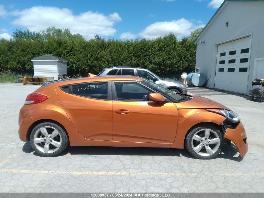 2013 Hyundai Veloster VIN: KMHTC6AD4DU116028 Lot: 12008937