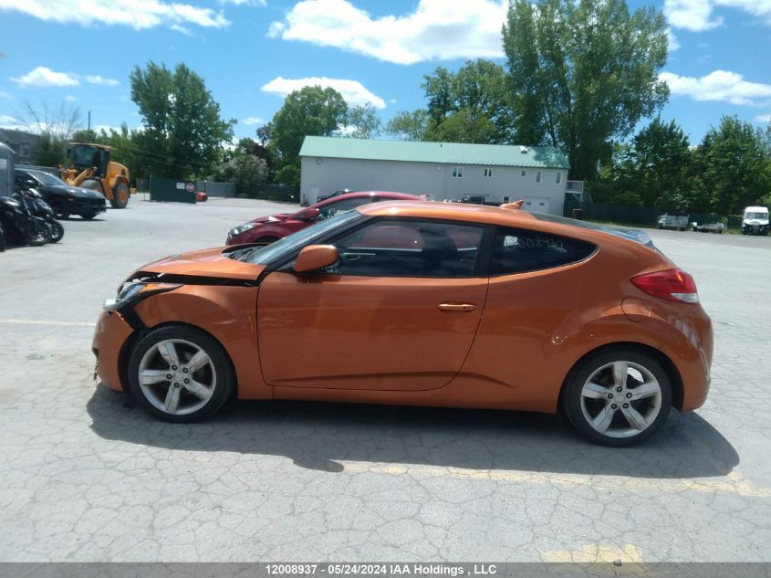 2013 Hyundai Veloster VIN: KMHTC6AD4DU116028 Lot: 12008937