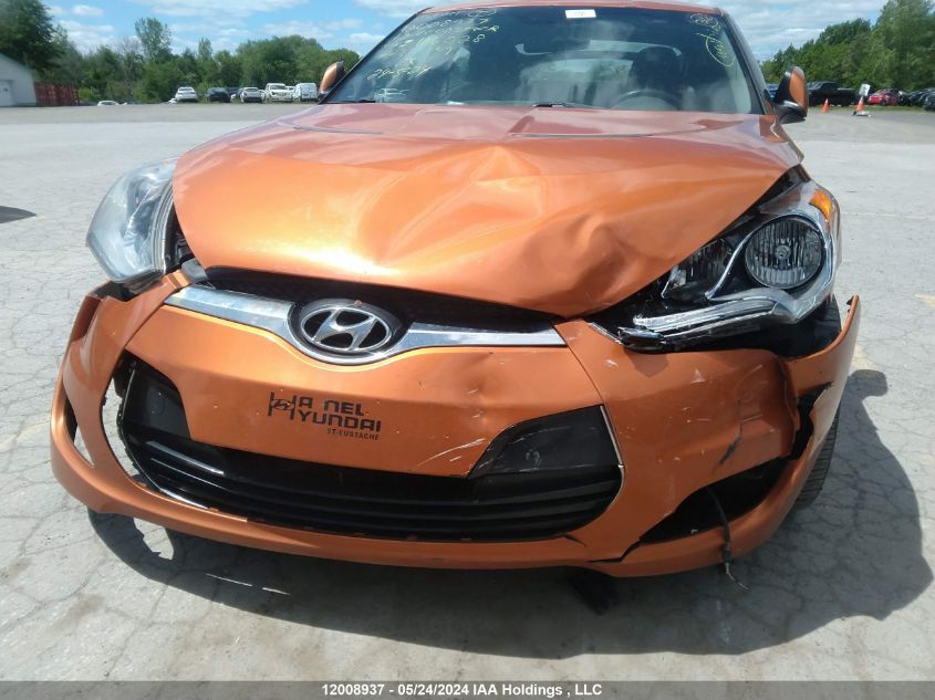 2013 Hyundai Veloster VIN: KMHTC6AD4DU116028 Lot: 12008937