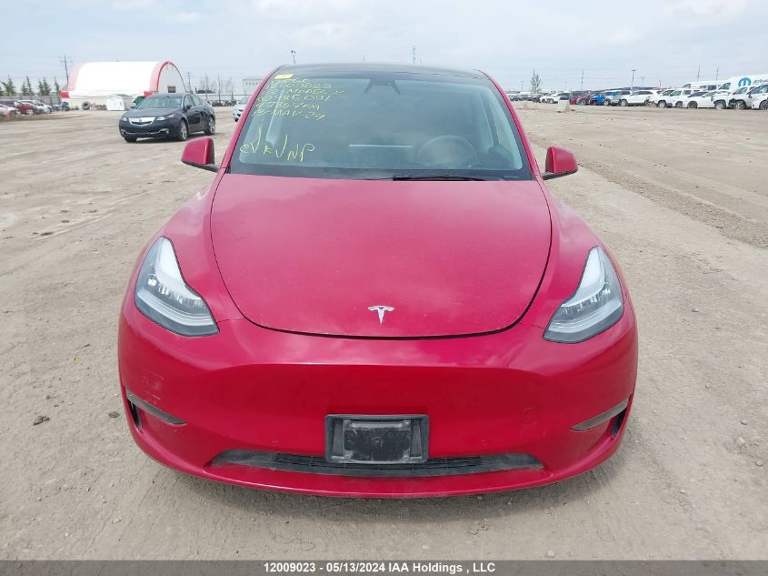 2022 Tesla Model Y VIN: 7SAYGDEEXNF485091 Lot: 12009023