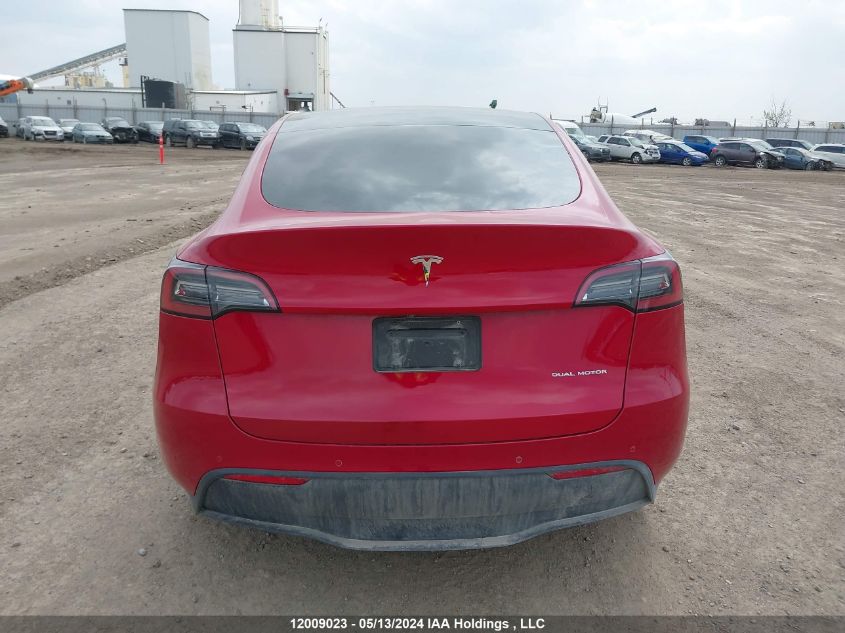 2022 Tesla Model Y VIN: 7SAYGDEEXNF485091 Lot: 12009023