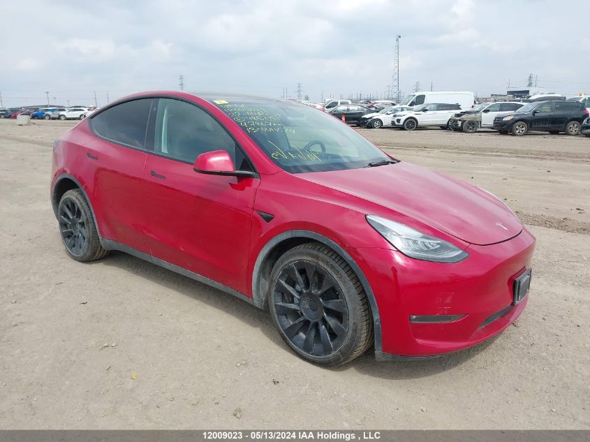 2022 Tesla Model Y VIN: 7SAYGDEEXNF485091 Lot: 12009023