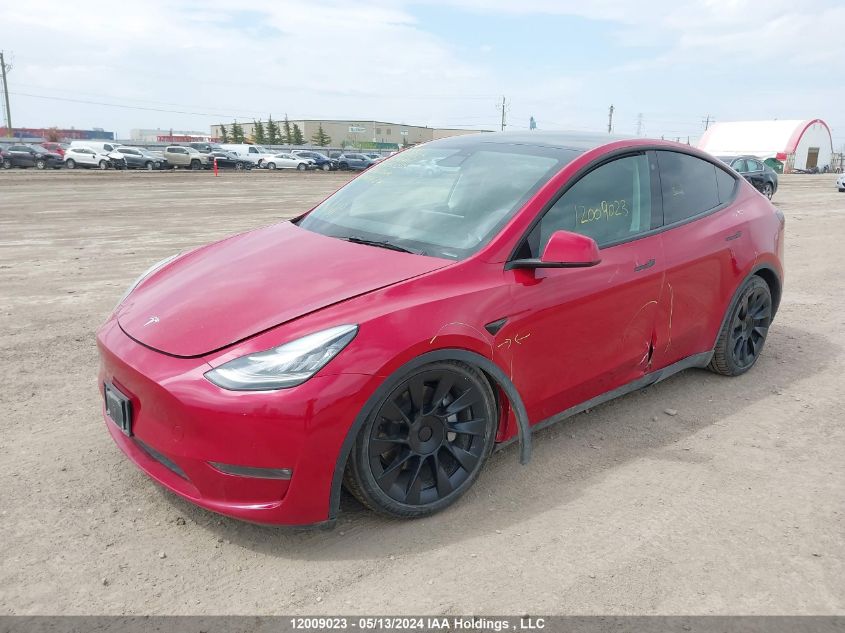 2022 Tesla Model Y VIN: 7SAYGDEEXNF485091 Lot: 12009023