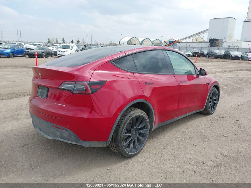 2022 Tesla Model Y VIN: 7SAYGDEEXNF485091 Lot: 12009023