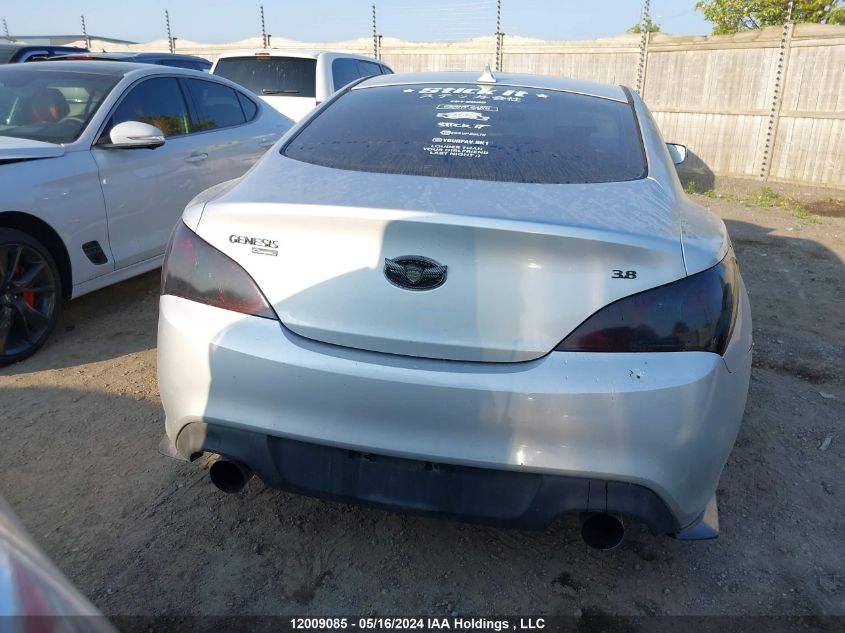 2010 Hyundai Genesis Coupe 3.8L VIN: KMHHU6KH3AU019399 Lot: 12009085