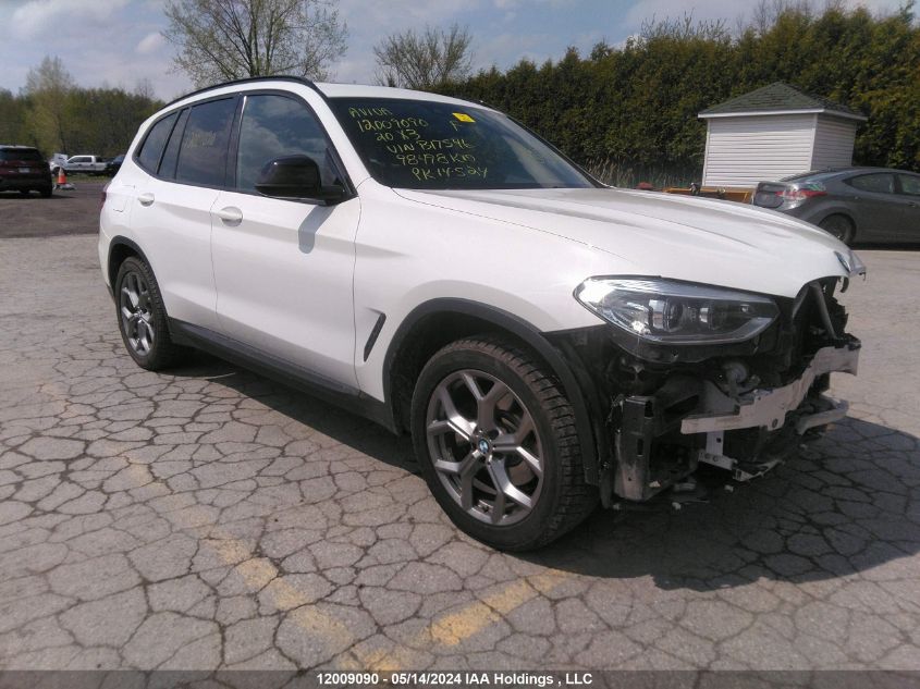 2020 BMW X3 VIN: 5UXTY5C02L9B17546 Lot: 12009090