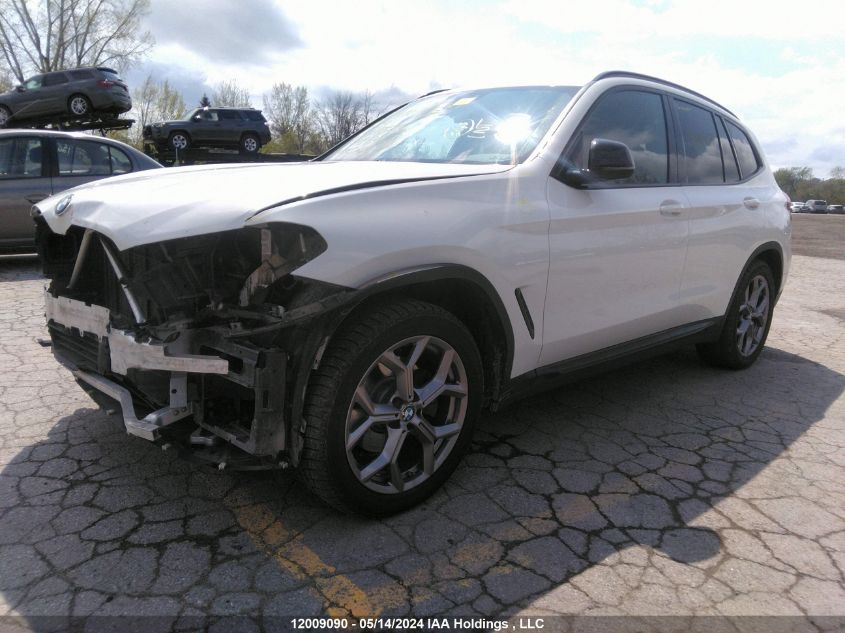 2020 BMW X3 VIN: 5UXTY5C02L9B17546 Lot: 12009090