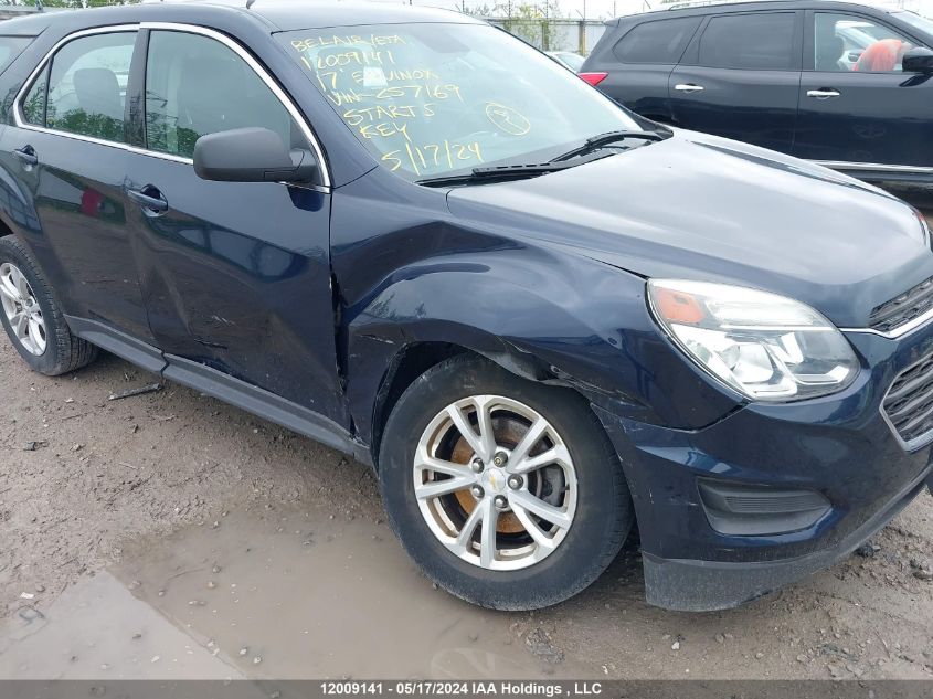 2017 Chevrolet Equinox VIN: 2GNFLEEK3H6257169 Lot: 12009141