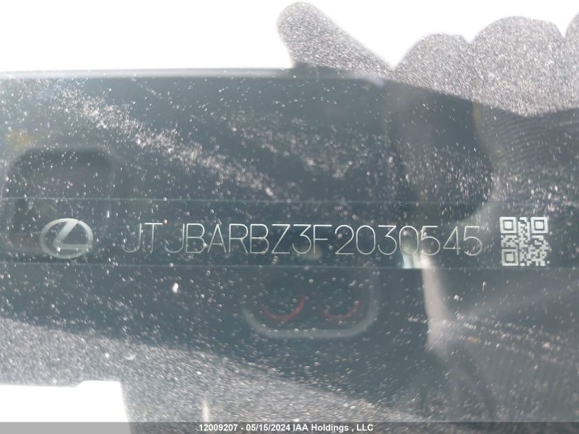 2015 Lexus Nx 200T VIN: JTJBARBZ3F2030545 Lot: 12009207