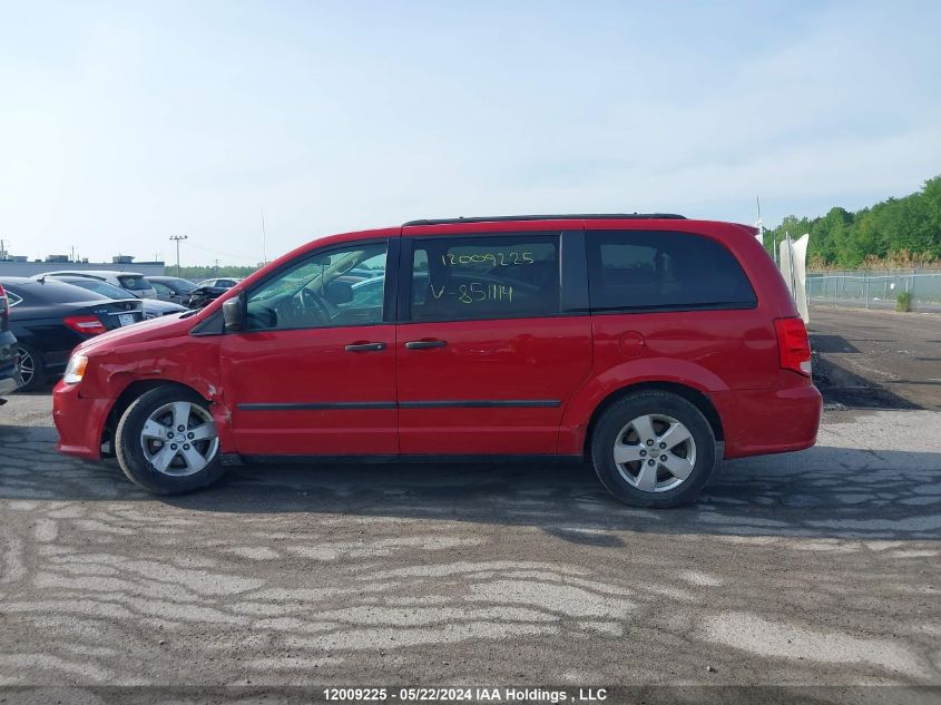 2014 Dodge Grand Caravan VIN: 2C4RDGBG0ER851114 Lot: 12009225