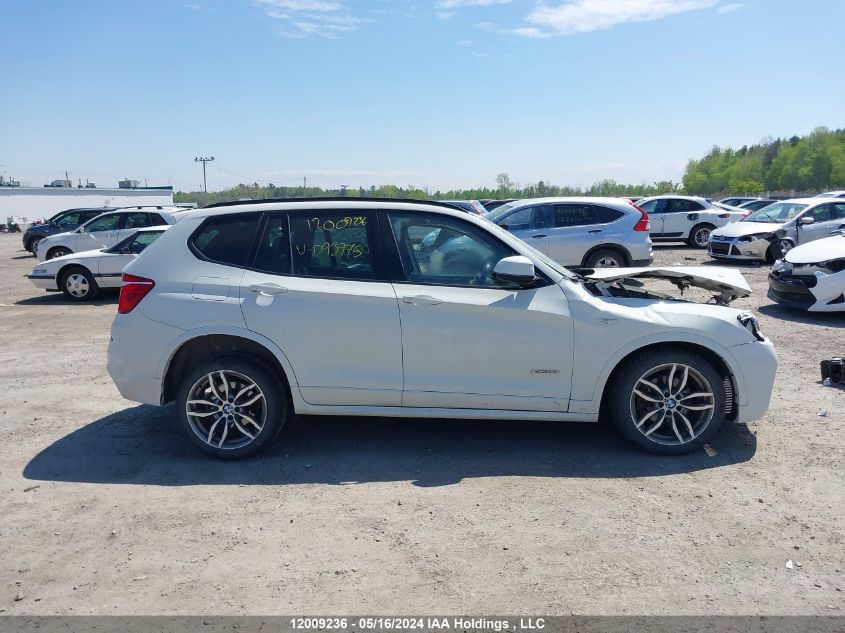 2016 BMW X3 VIN: 5UXWX9C55G0D93975 Lot: 12009236