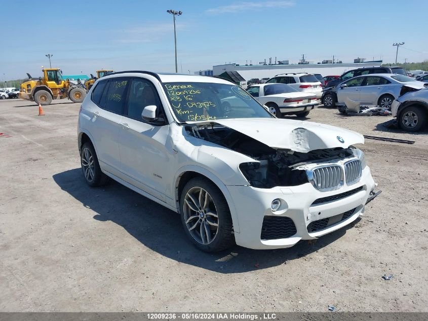 2016 BMW X3 VIN: 5UXWX9C55G0D93975 Lot: 12009236