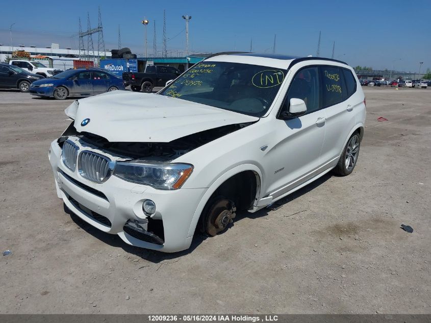 2016 BMW X3 VIN: 5UXWX9C55G0D93975 Lot: 12009236