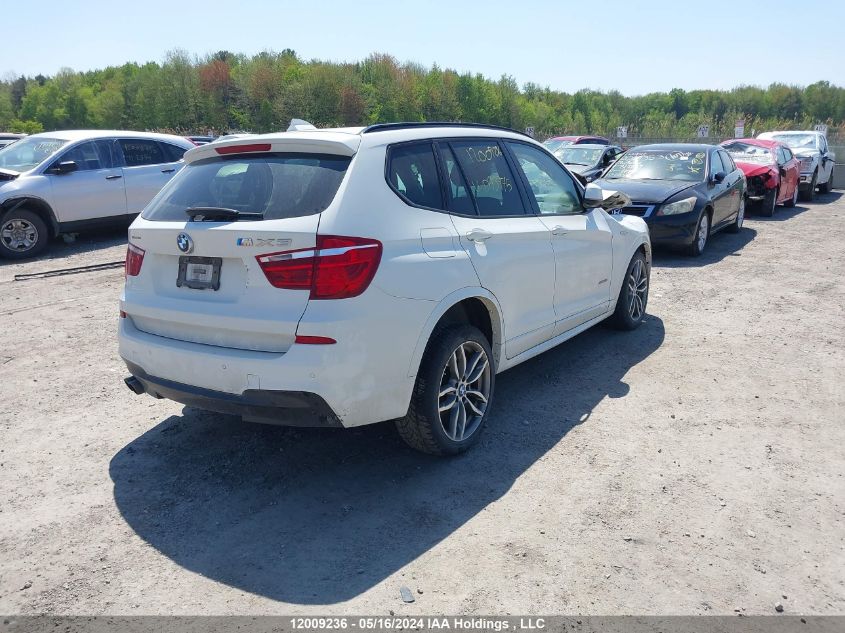 2016 BMW X3 VIN: 5UXWX9C55G0D93975 Lot: 12009236