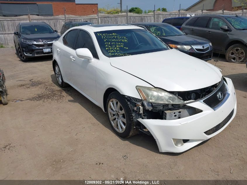 2008 Lexus Is 250 VIN: JTHCK262882020488 Lot: 12009302