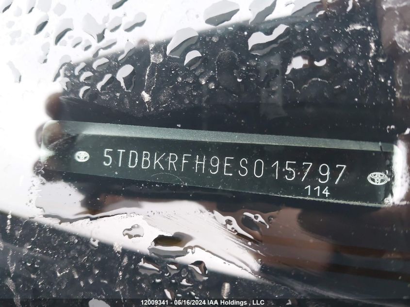 2014 Toyota Highlander Le/Le Plus VIN: 5TDBKRFH9ES015797 Lot: 12009341